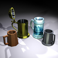 3d Steins and Tankards.