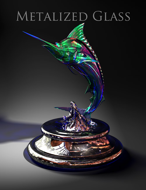 Carnival Glass figurine of a Marlin splashing out of the water.