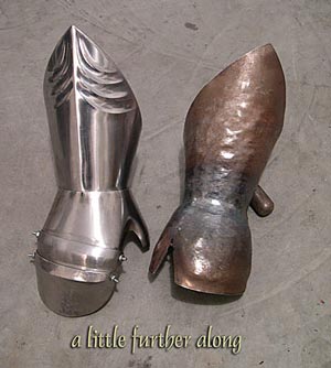 Raised gauntlet