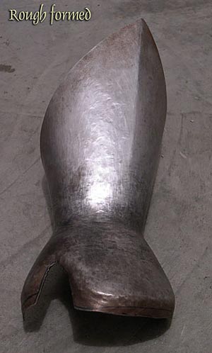 Rough formed gauntlet