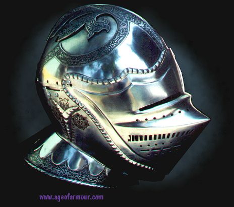 Etched armet of King Charles V of Spain